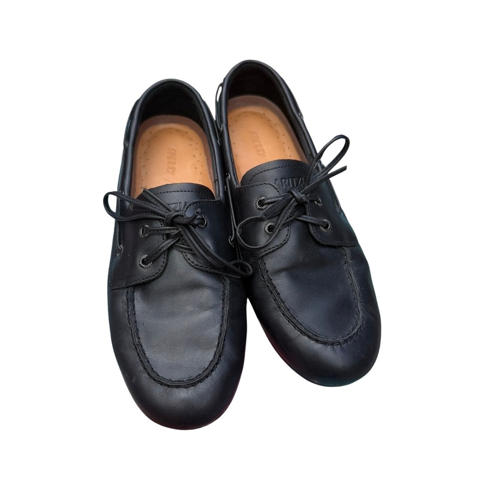 Sperry x Aritzia $120 Women's Slim Boat Shoe Flat Heel in Black Sz 8 - Picture 4 of 10